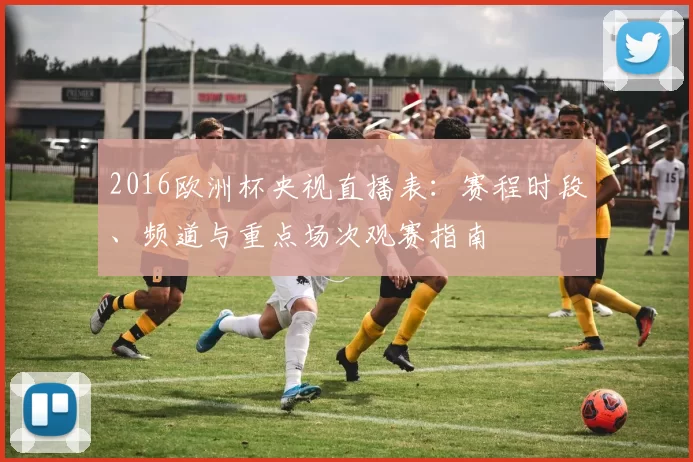2016欧洲杯央视直播表：赛程时段、频道与重点场次观赛指南